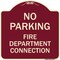 Signmission No Parking No Parking Fire Department Connection Heavy-Gauge Aluminum Sign, 18" x 18", BU-1818-23670 A-DES-BU-1818-23670 - alternate 1